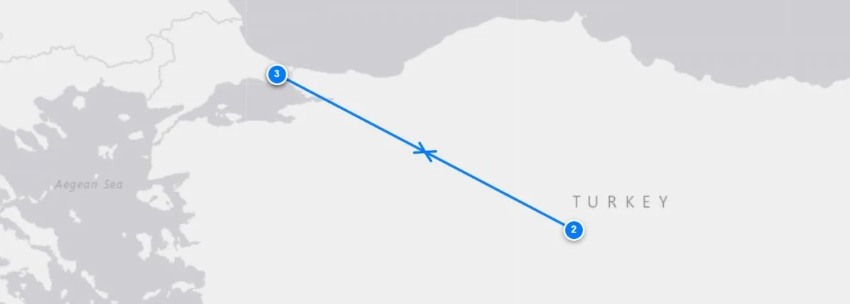 Istanbul To Cappadocia route map
